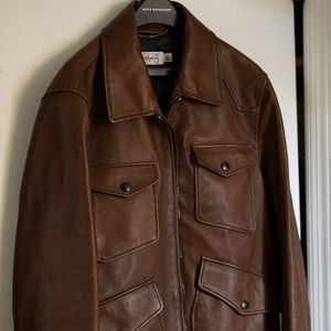 New Authentic Coach Leather Jacket Men's